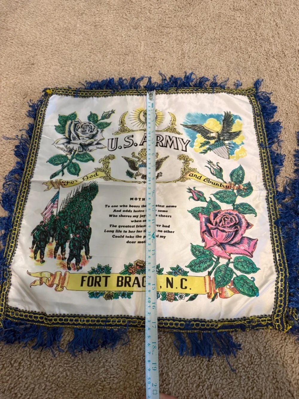 Pair of Vintage WWII U.S. Army “Mother” pillow covers